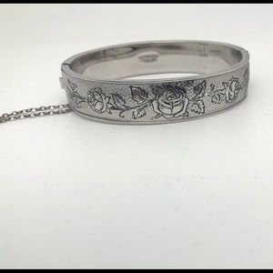 Antique Vintage Hinged Rose Print 12k Gold Filled Specialty Metal